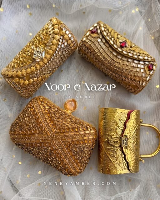 They say true elegance doesn’t shout, it captivates. Presenting a glimpse into the world of Noor e Nazar by Amber, where traditional artistry meets contemporary luxury. Every piece in this collection is more than just an accessory, it is a wearable piece of art, meticulously designed to turn heads and tell a story.

From the intricate, shimmering mirror-work that catches the light with every movement, to the regal touch of ruby accents and structured golden metalwork, these clutches are crafted for the woman who carries her heritage with pride and a modern edge. Whether you are stepping into a grand festive celebration or looking for that one definitive statement piece to elevate your ensemble, these designs are curated to be the crown jewel of your wardrobe.

See the details up close by visiting our website: the texture, the precision, the sheer brilliance of handcrafted luxury. Because you don’t just wear Noor e Nazar, you embody it.

🌟 Discover your statement piece.
✨ Handcrafted with love. Designed for royalty.

Shop the collection now at nenbyamber.com