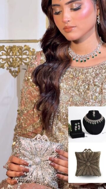Valima elegance, redefined. ✨

A timeless clutch paired with statement jewelry, the perfect combination to complete your special day look. Because every bride deserves accessories that speak luxury without saying a word. 🤍

Shop handcrafted elegance with Noor e Nazar by Amber.
Visit nenbyamber.com today.

#NoorENazarByAmber #ValimaLook #BridalAccessories #LuxuryJewelry #BridalJewelry #WeddingStyle #PakistaniBride #ElegantStyle #ClutchGoals #WeddingInspiration