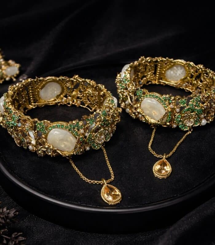 Emerald Pearl Bangles