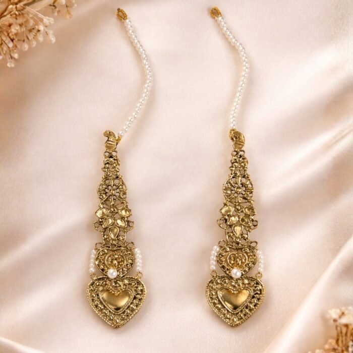 Pearl Heart Drop Earring