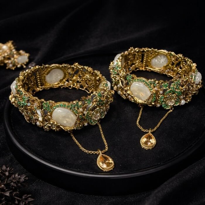 Emerald Pearl Bangles